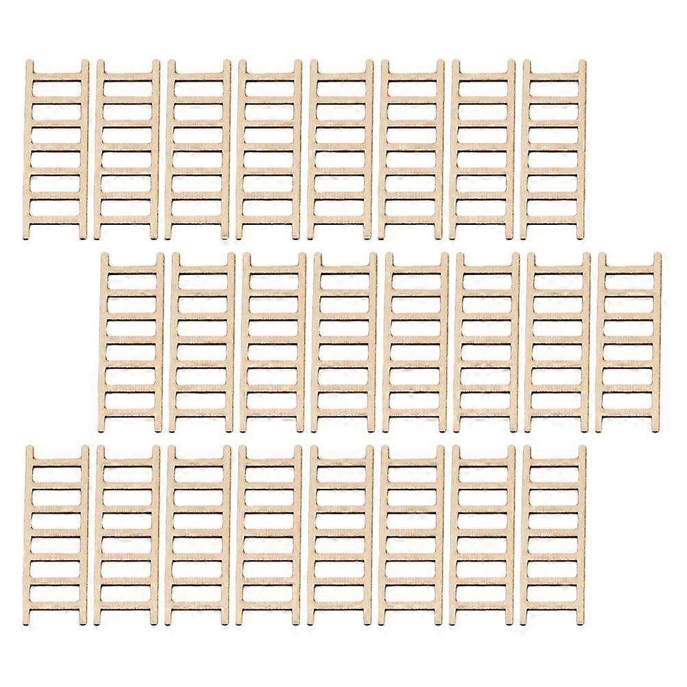 Ladder Decoration Wooden Stairs for Decor 72Pcs Simulation Ladder Set
