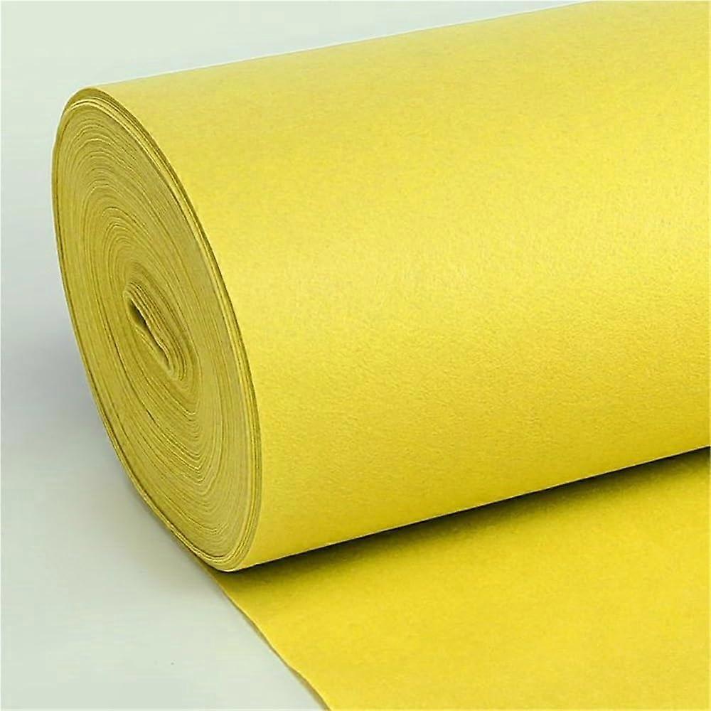 2mm Thickness Aisle Runner Carpet for Event Decoration, Yellow 1.2x30m Wedding Party Hallway Runner