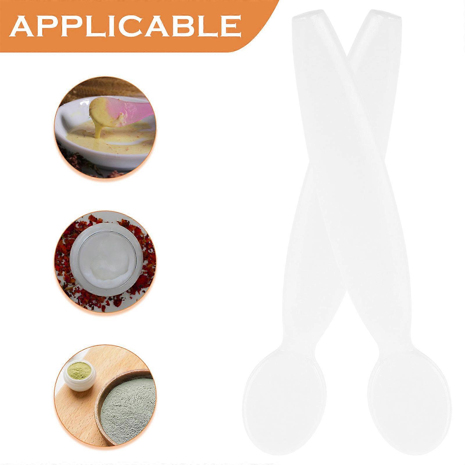 Small Spatula Set of 20Pcs for Women in White for Easy Application of Creams and Eye Creams Perfect for Everyday and Travel Use
