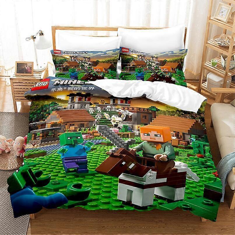Conjunto de capa de edredom infantil Minecraft, colcha, conjuntos de cama, cantor, casal, king size, presente