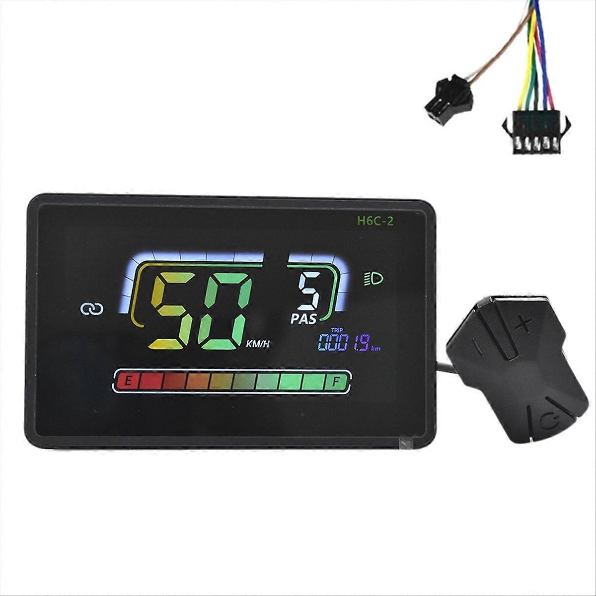 H6C-2 E-Bike Bluetooth Speedometer LCD Display Meter SM5+2PIN