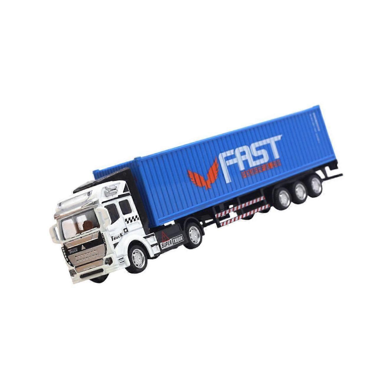 Dragbar lastbil i legering, billeksaker, skala 1:48, present till pojkar, modellbehållare