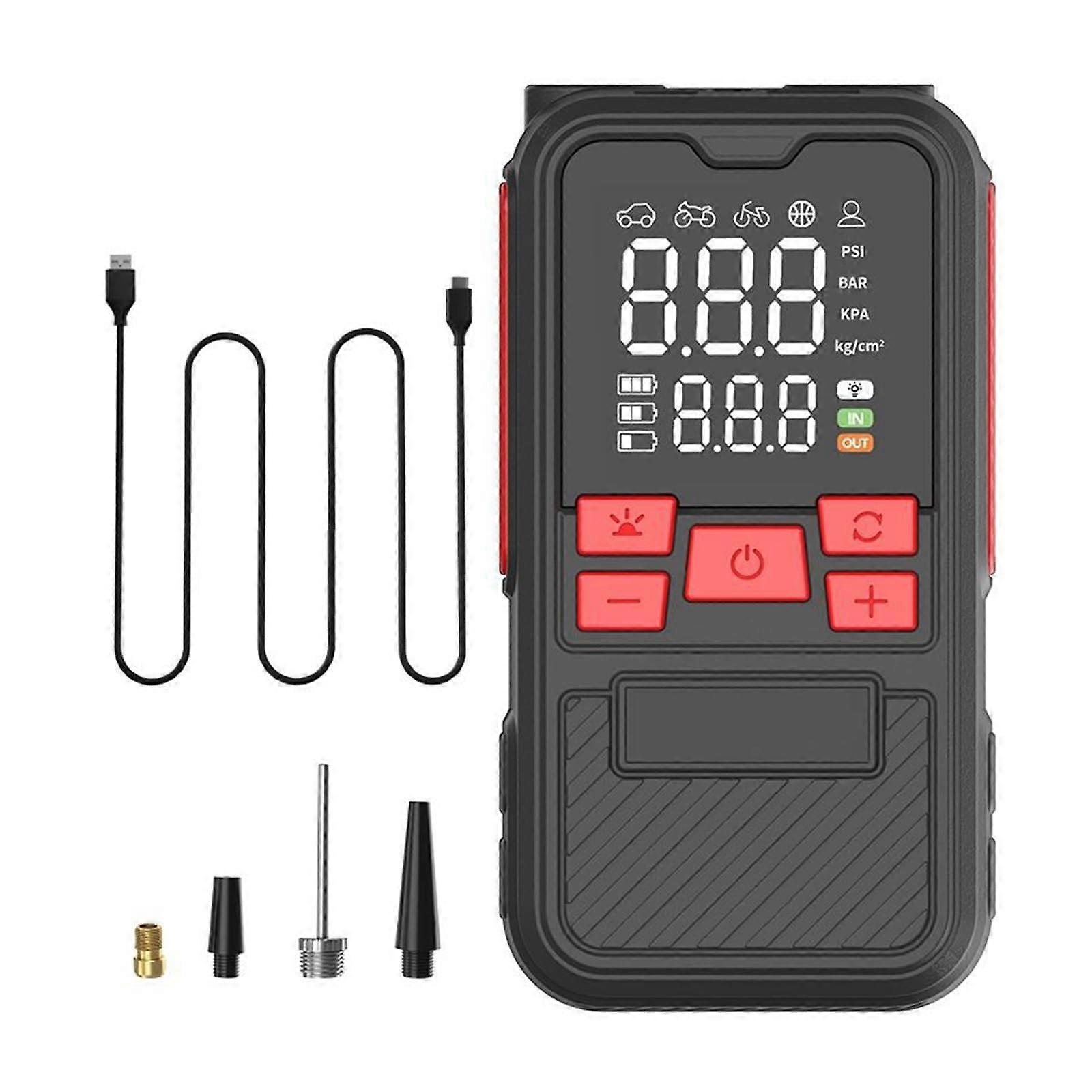 Auto Inflator Portable Air Compressor For Cars Bikes Motorcycles Display Rapid Inflation Tire Pump