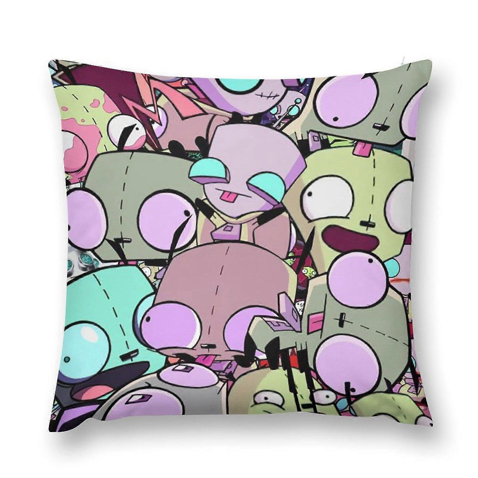 i102 Invader Zim Gir Fronha de pelúcia Lance Multisize Ultra-confortável Fronha Almofada Anti-incrustante Capas protetoras FFg102