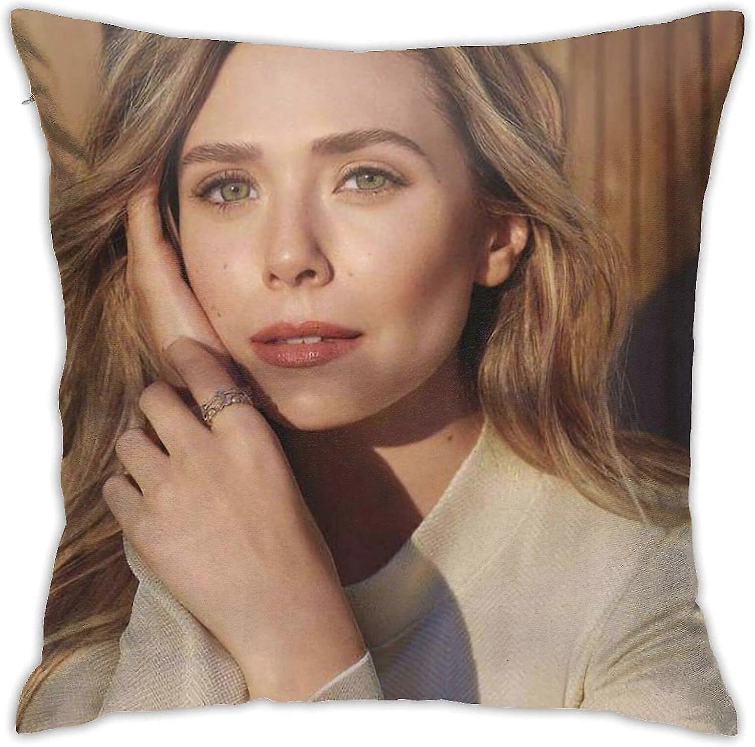 y897エリザベスオルセン枕カバー両面印刷スロー枕カバーSoftクッションカバーリビングルーム寝室の枕カバー寮の装飾-TB2397