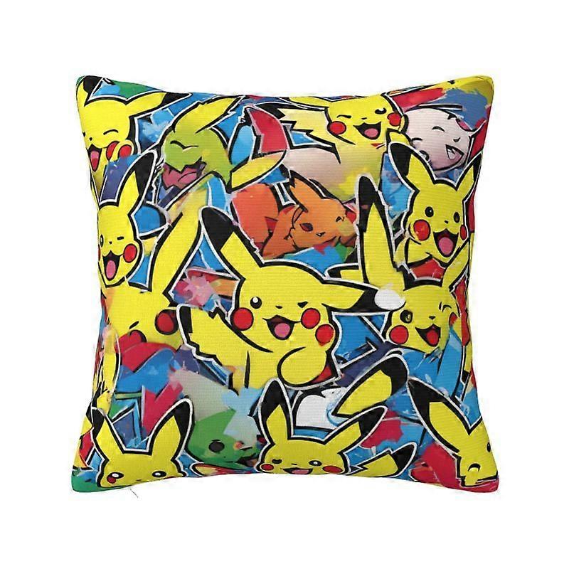 c249カスタムポケモンピカチュウスロー枕カバーリビングルームデコレーション3Dプリントソファクッションカバーポリエステル枕カバー抱き枕kjs249