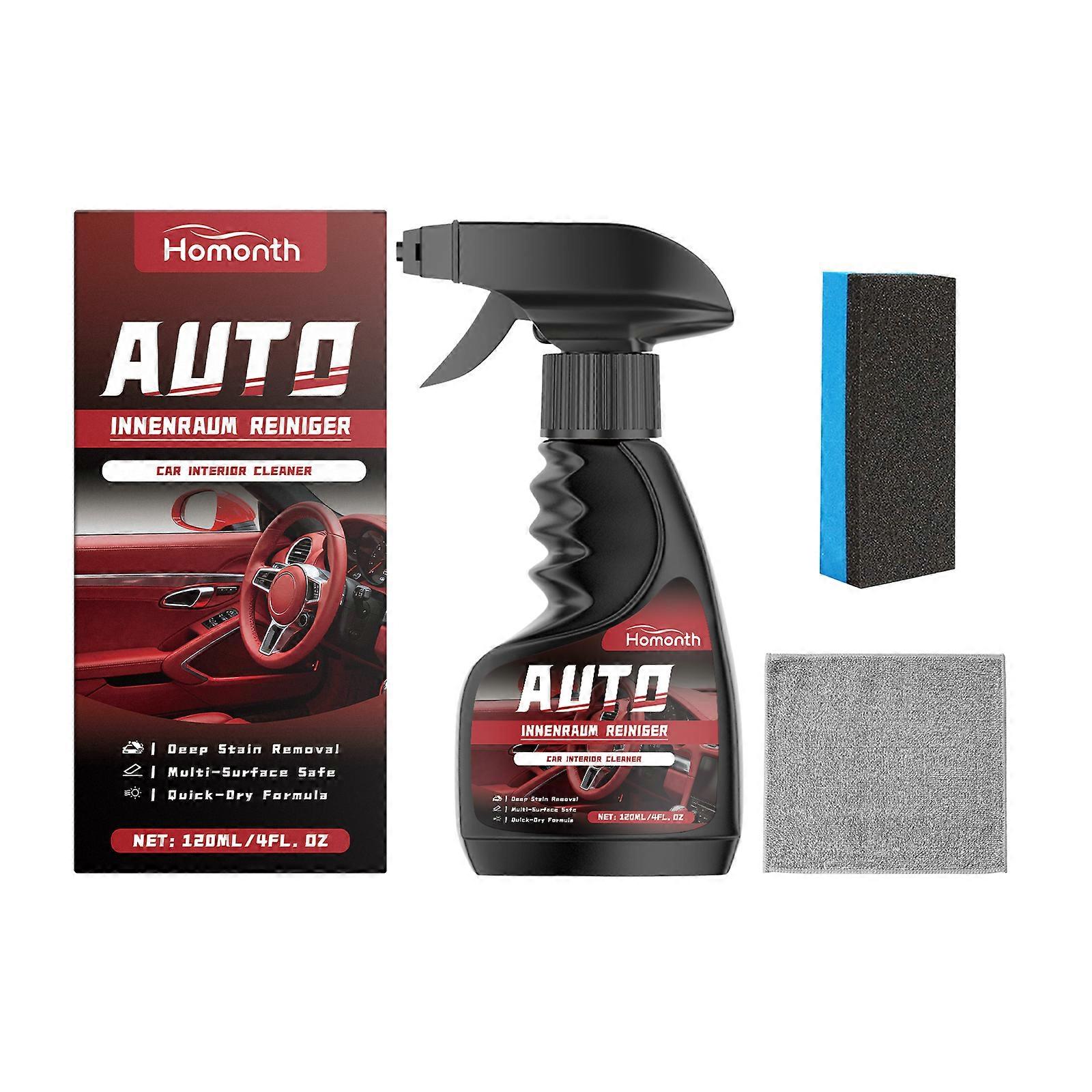 Homonth Car Interior Cleaning Set, Interior Surface Decontamination And Maintenance, Multi-Material Universal Cleaning Spray
