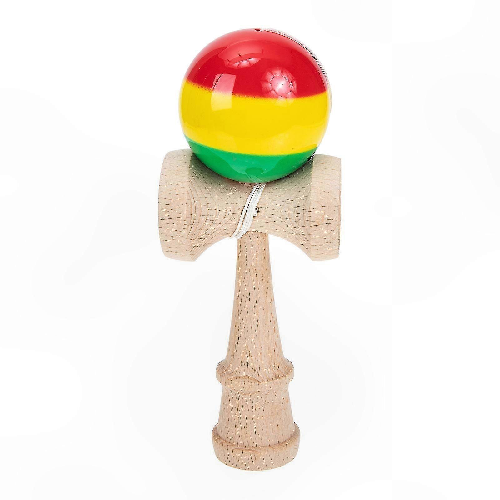 Tricolor Kendama Toy for Coordination and Interactive Play, Assorted Colors, Single Pack
