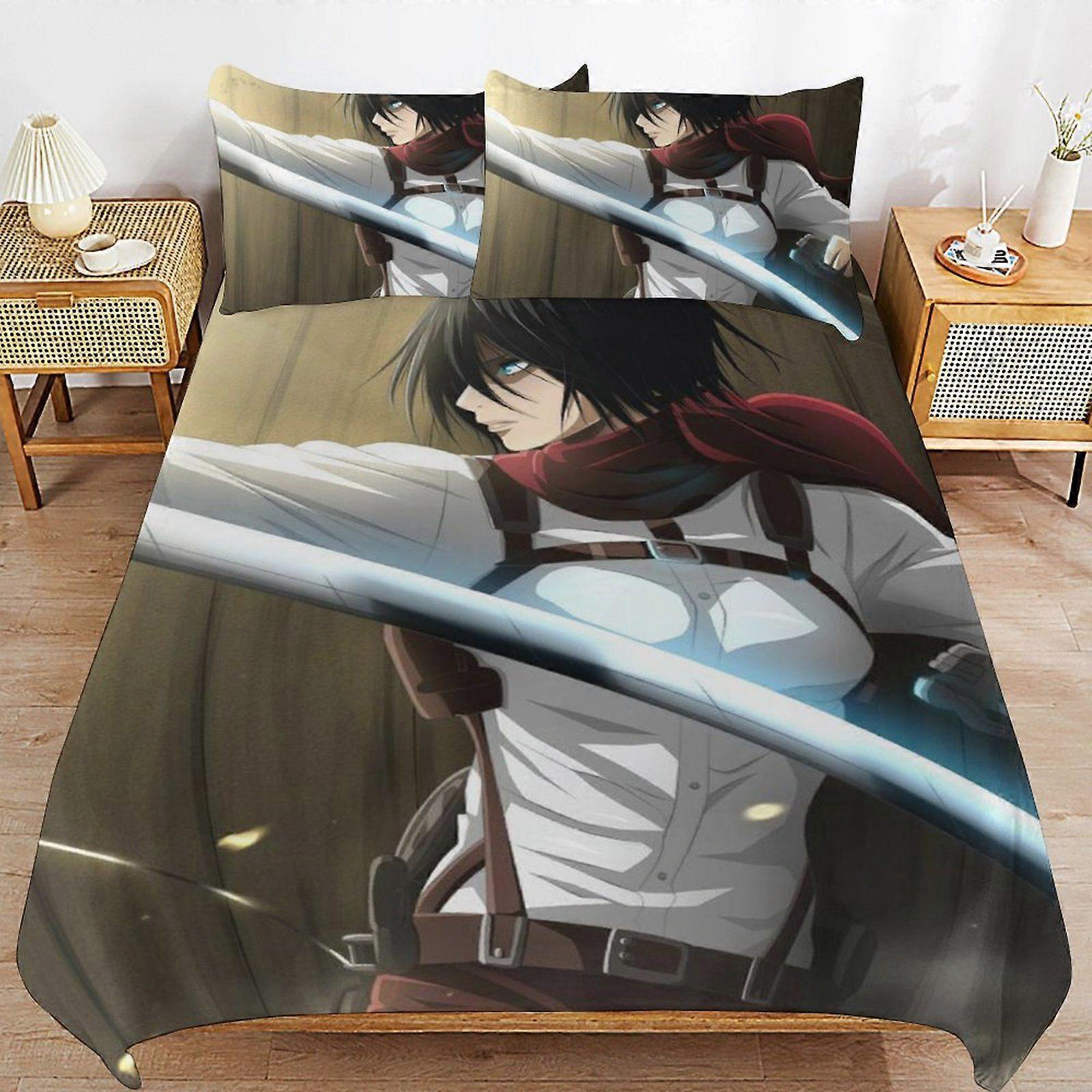 r264  Attack on Titan Durable Fabric Breathable Texture Soft Handling Sleep Set Duvet Cover Sets Guest Room Use s264