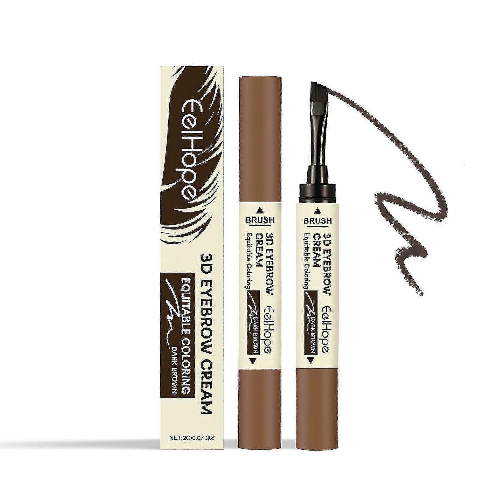 Eelhope Three-Dimensional Color Double-Headed Brow Cream Naturally Waterproof Not Smudge Quick Makeup