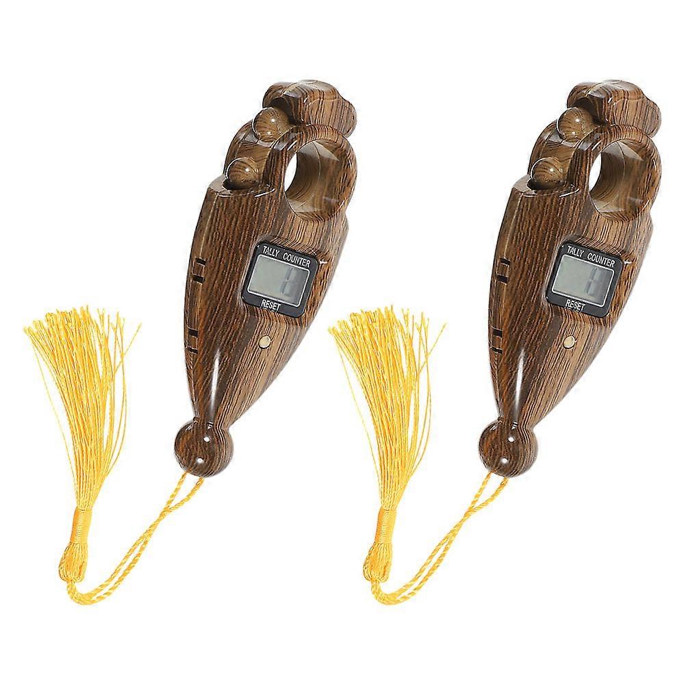 Practical Buddha Beads Counter Machine with 2Pcs LED Digital Finger Counters