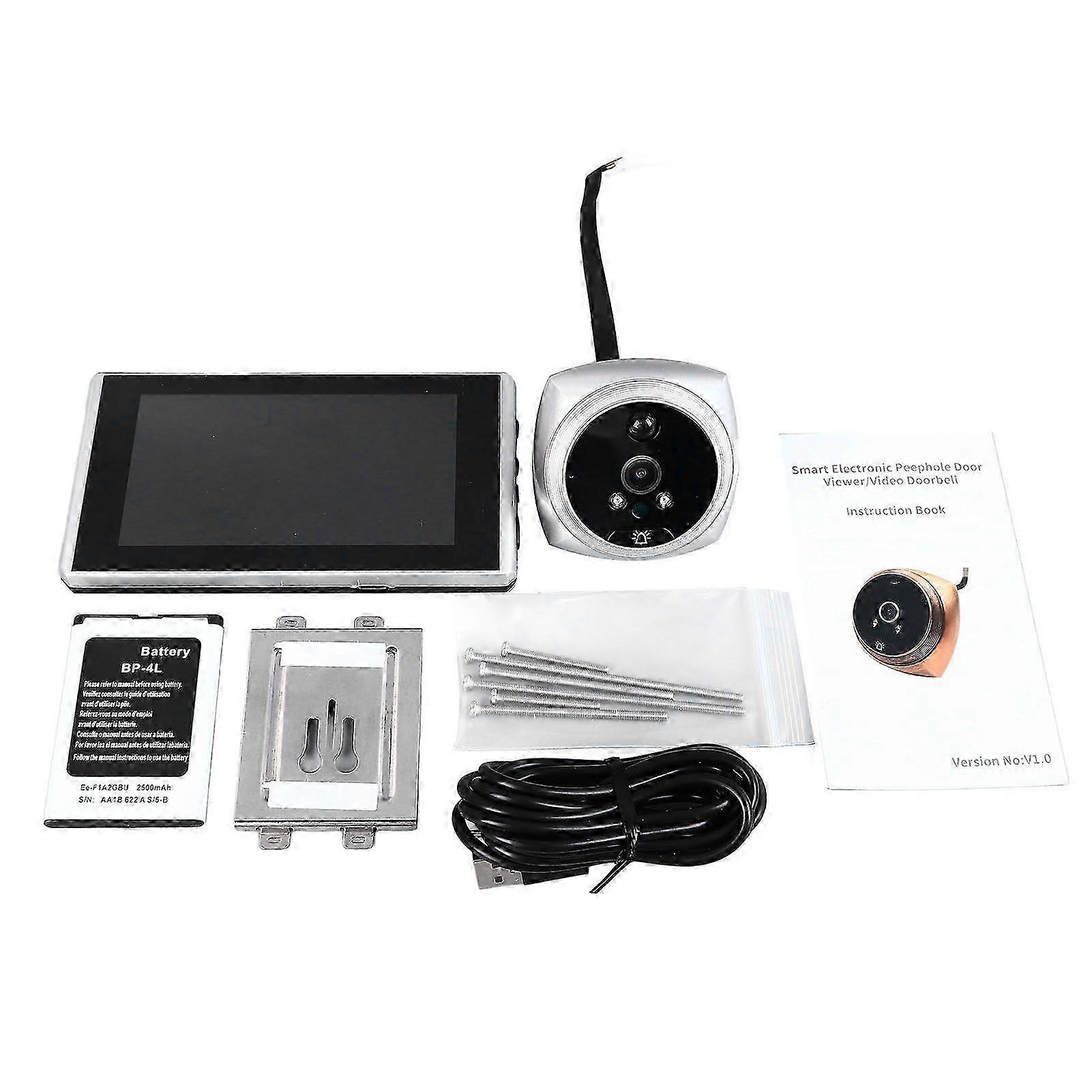 2MP Door Viewer Camera 1080P 4.5in Screen PIR Detection Smart Peephole Camera for Home ApartmentHwy