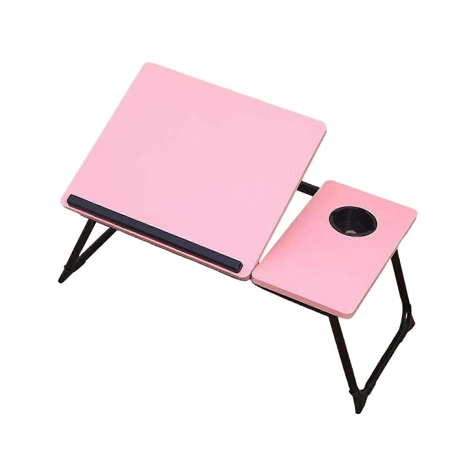 Space Saving Foldable Laptop Table with Height Adjustment Metal Base Multi Functional Adjust Computer Desk for Dorm Multicolor