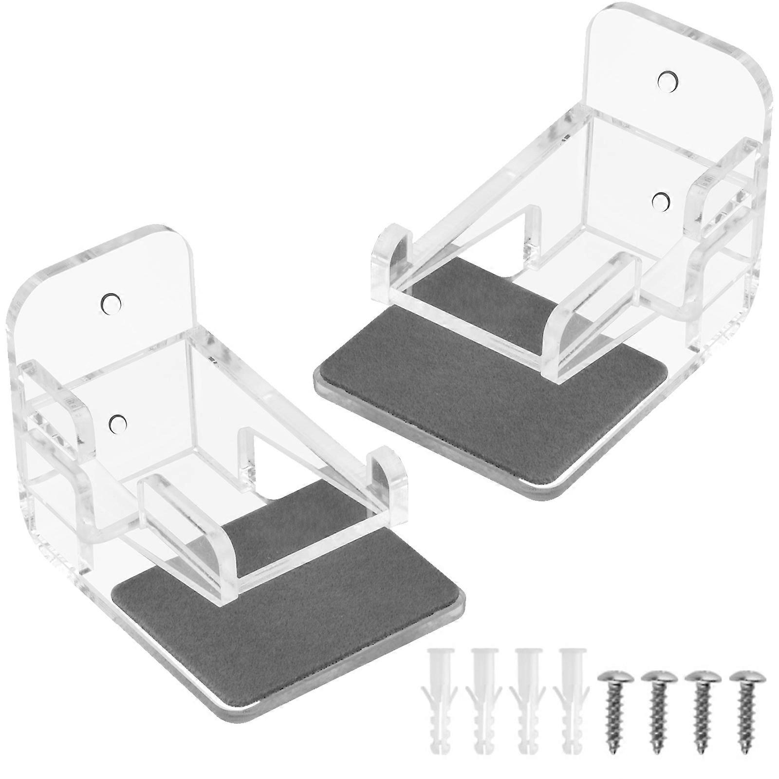 2pcs Wall Mount Holder for NS2 Console Clear Acrylic Stand with Controller Storage Rack Bracket Gaming Accessory Multicolor