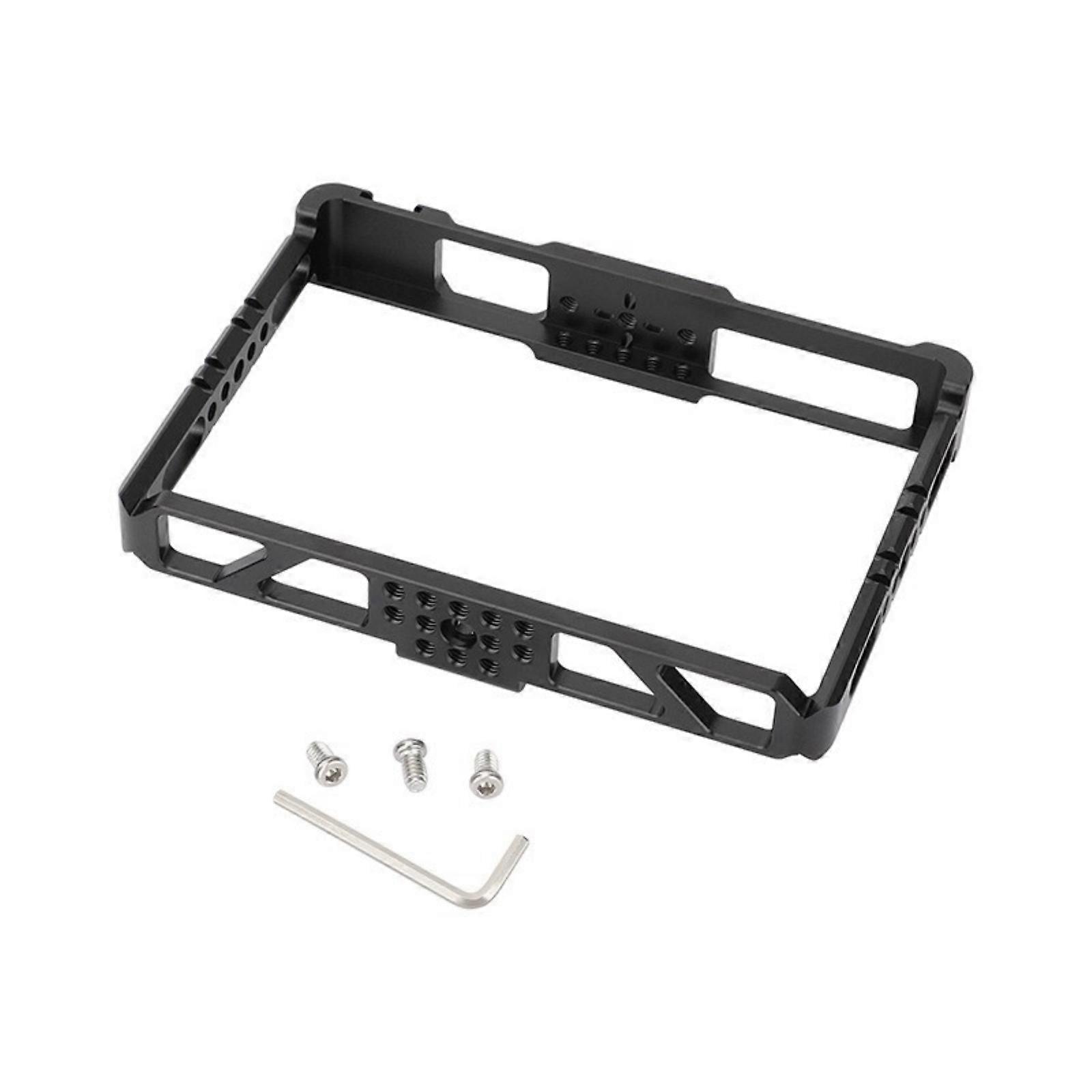 כלוב למסכים, כלוב וידאו למצלמה עם נעל קרה, כלוב תמיכה מאלומיניום הברגה של 1/4 אינץ' עבור אביזרים למסכים HT7S, צבעים רבים