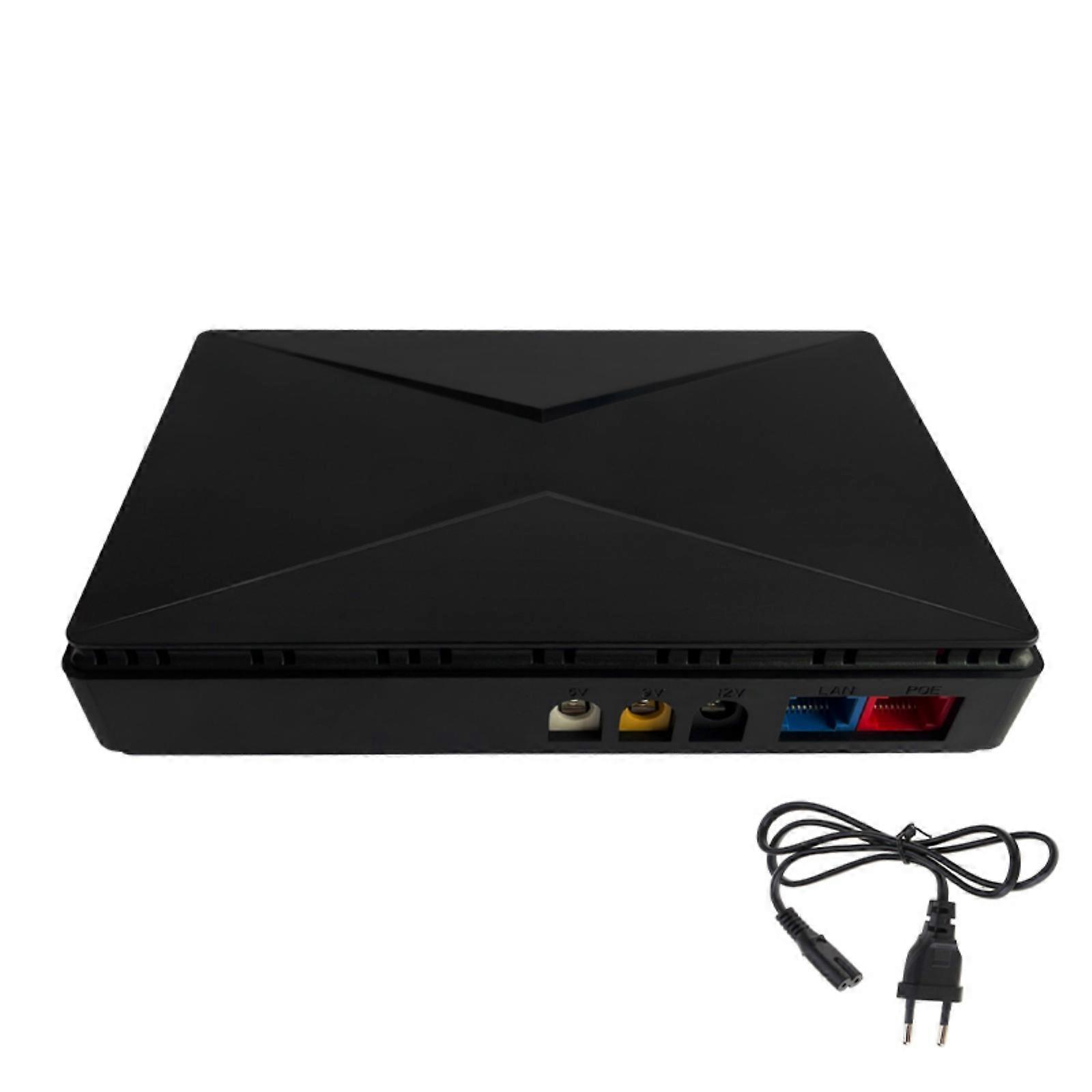 MultiOutput UPS Battery Backup Uninterruptible Power Supply for Diverse Devices Including POE Cameras Safety Feature Multicolor