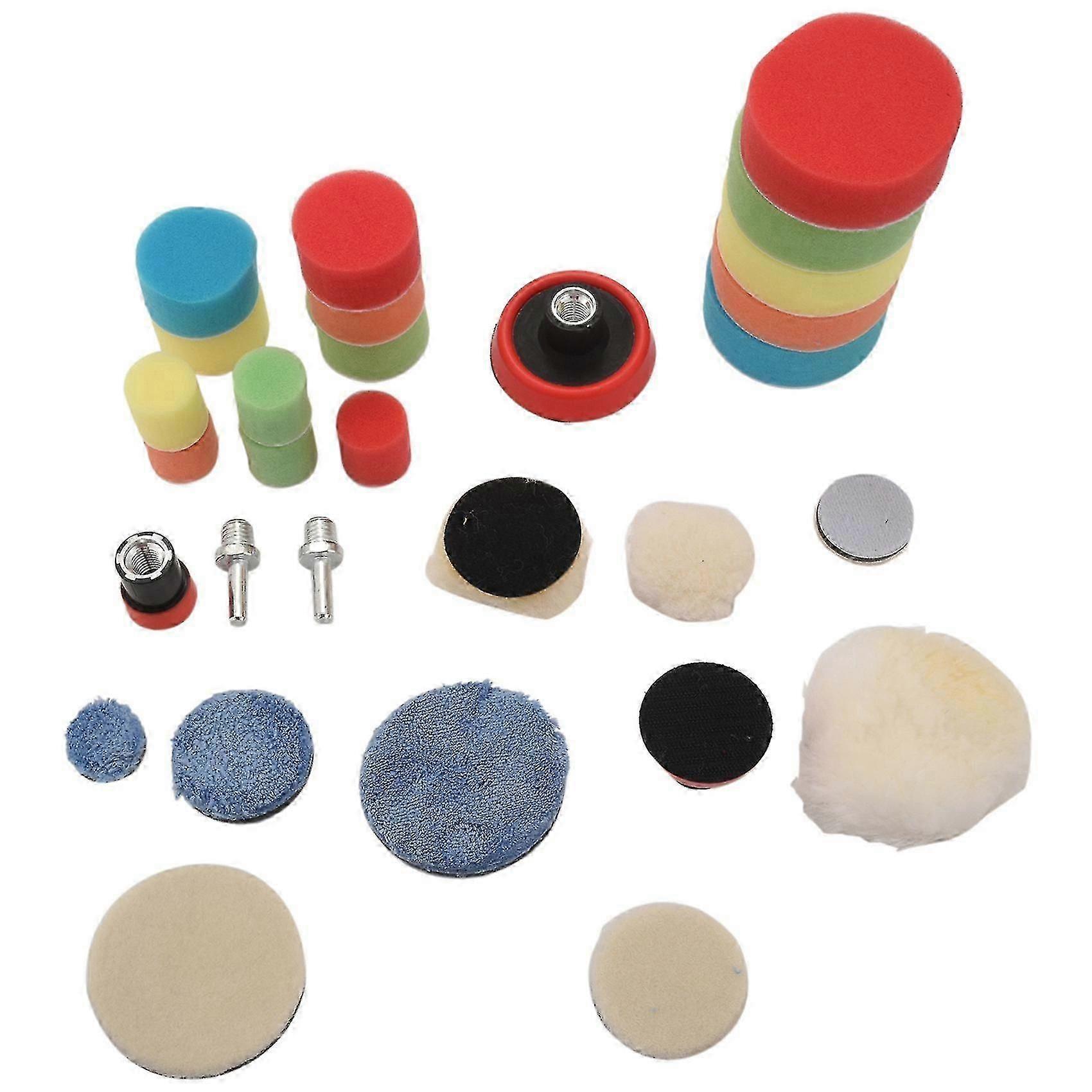 Polering Hjul Buffing Bil Skönhet Vaxning Bil Poleringsdyna Set Polering Buffert Vaxning Buffing Pad-haoyi