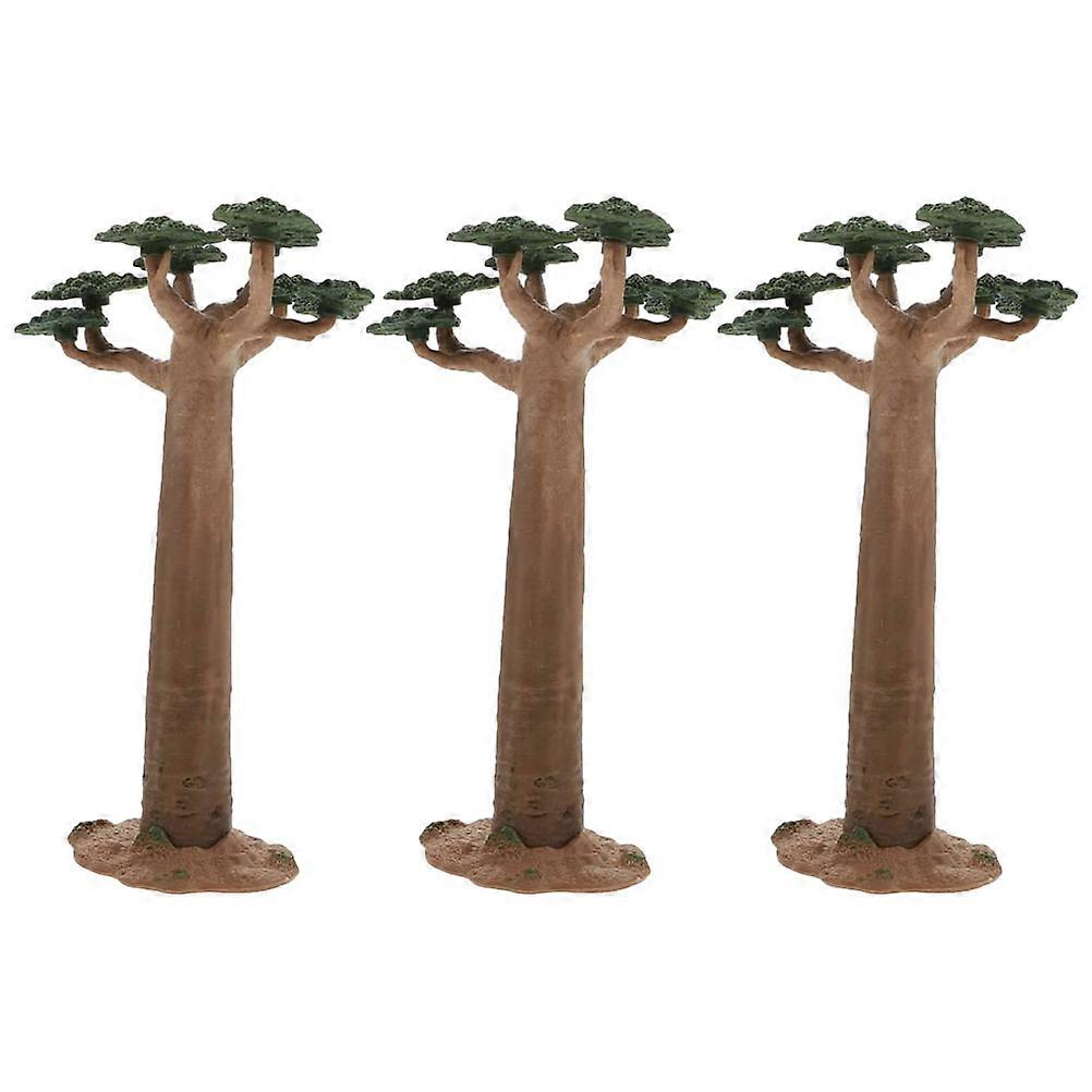Plastic Model Trees Miniature Trees For Models Perfect For Scene Layout Coffee PVC DIY Decoration 3Pcs