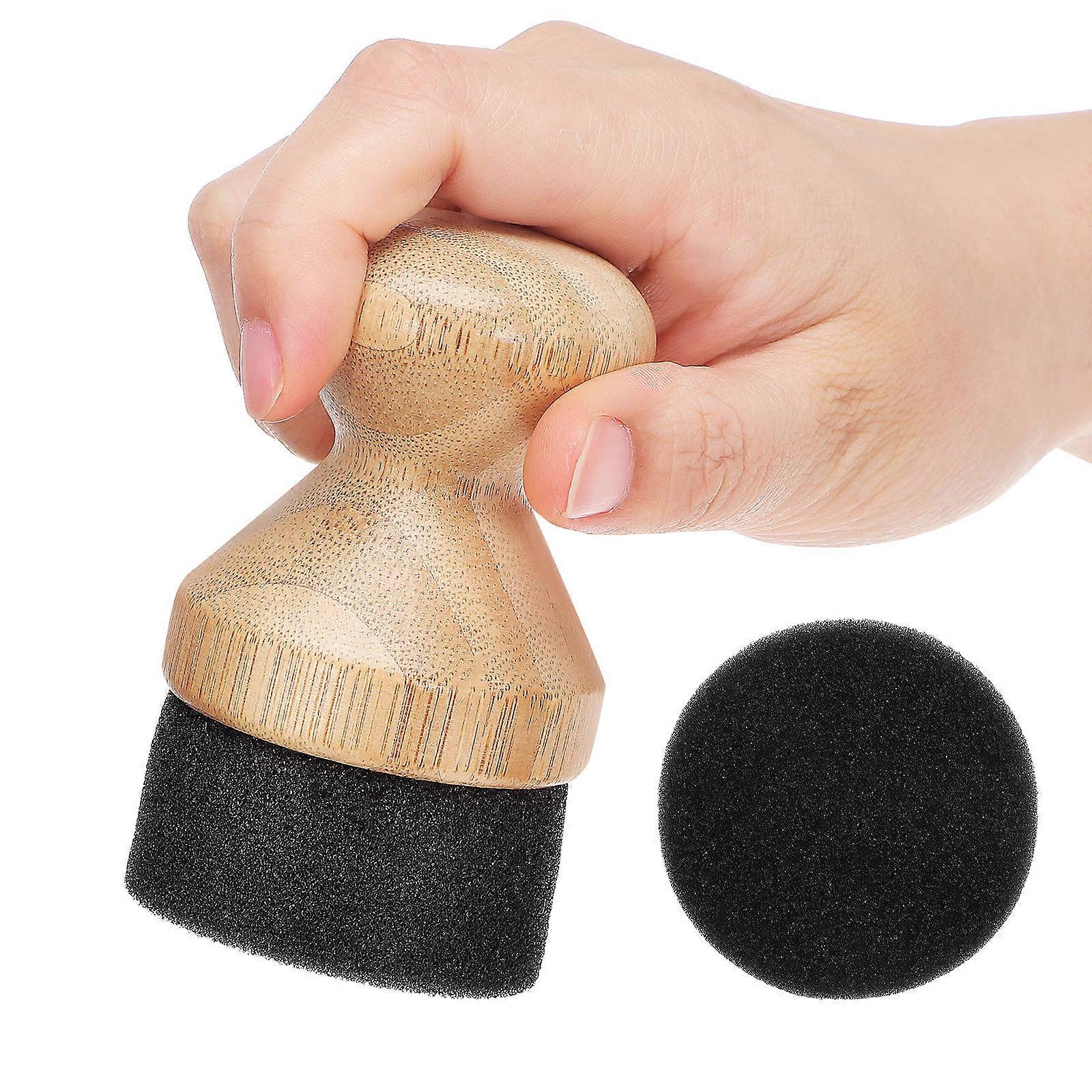 Wax Applicator For Board Oil Application Tool Rectangular Bamboo Foam 3.3×2.0×2.0in 1 Set