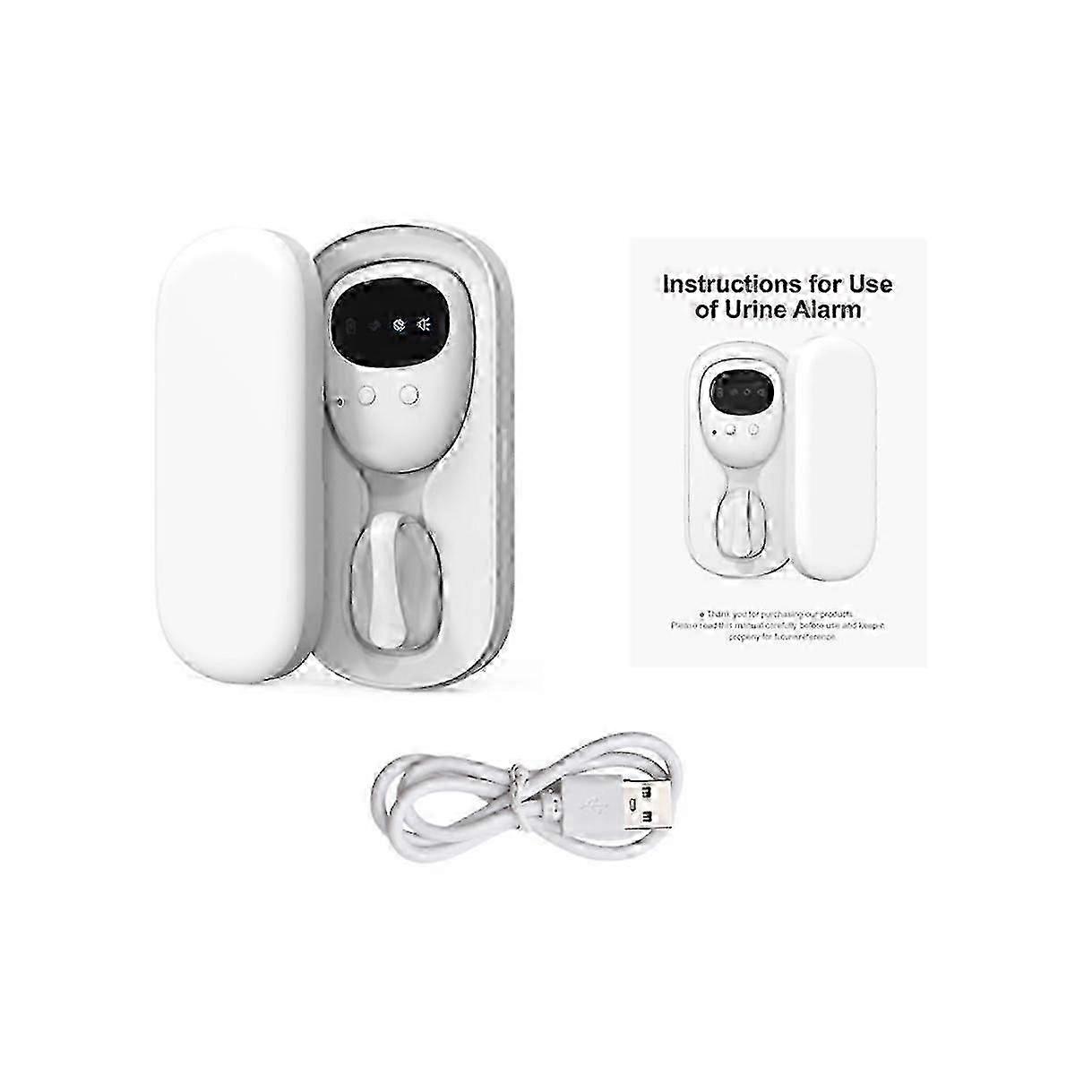 Wireless Bedwetting Alarm Pee Alarm with Receiver Clip-On Transmitter Bedwetting Reminder Device fo