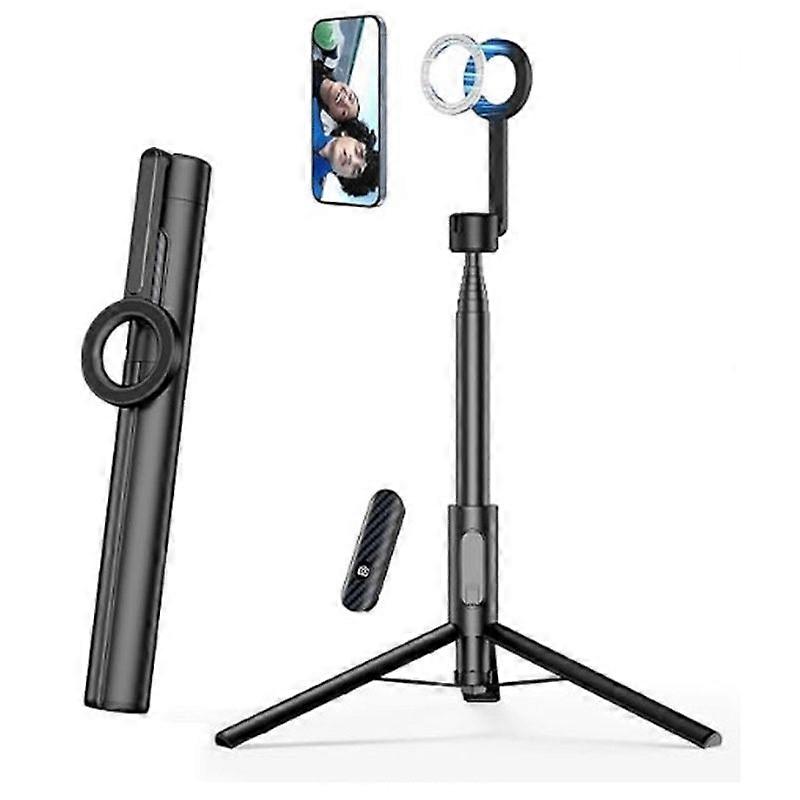 MagSafe Tripod for iPhone 64 Selfie Stick Tripod Phone with Metal Ring and Remote, Video Recording