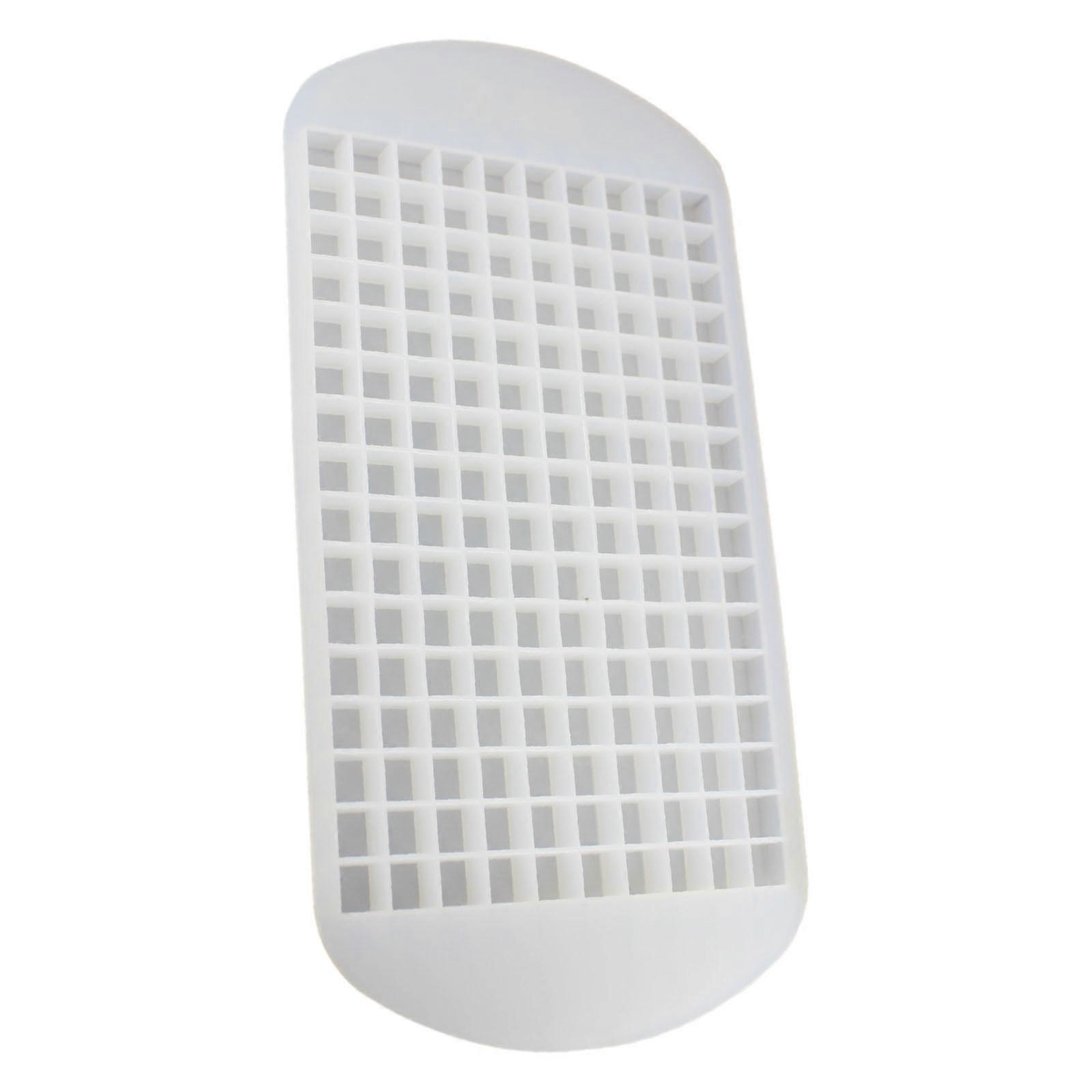 Multipurpose 160 Cell Square Ice Cubes Tray Silicone Molds for Coffee Cocktails Space Saving Stackable Ice Molds  Clear