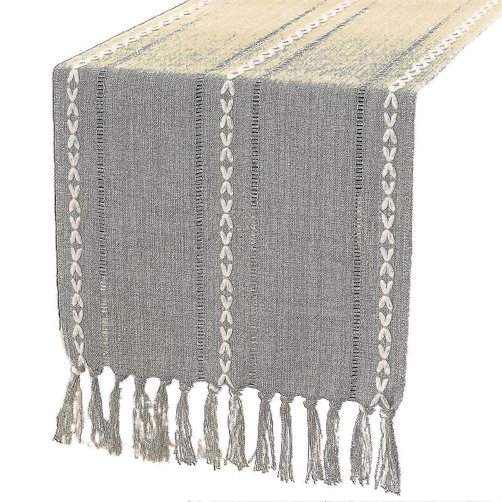 chemin de table en coton tissé facile à nettoyer