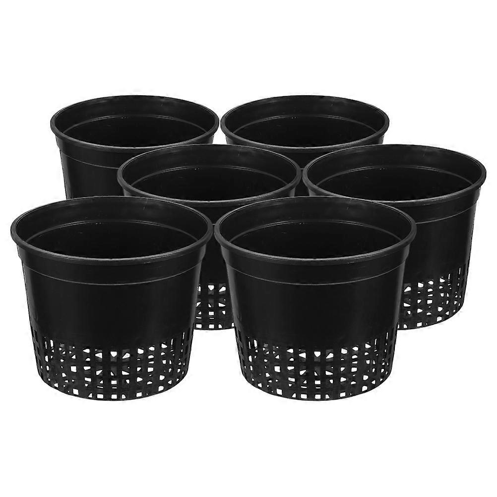 Hydroponic Baskets Plastic Mesh Planters for Nursery Planting 6Pcs