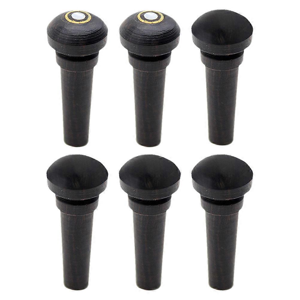 Violin Ebony End Pins Designed To Enhance Performance During Music Practice Suitable For Violinists 6Pcs