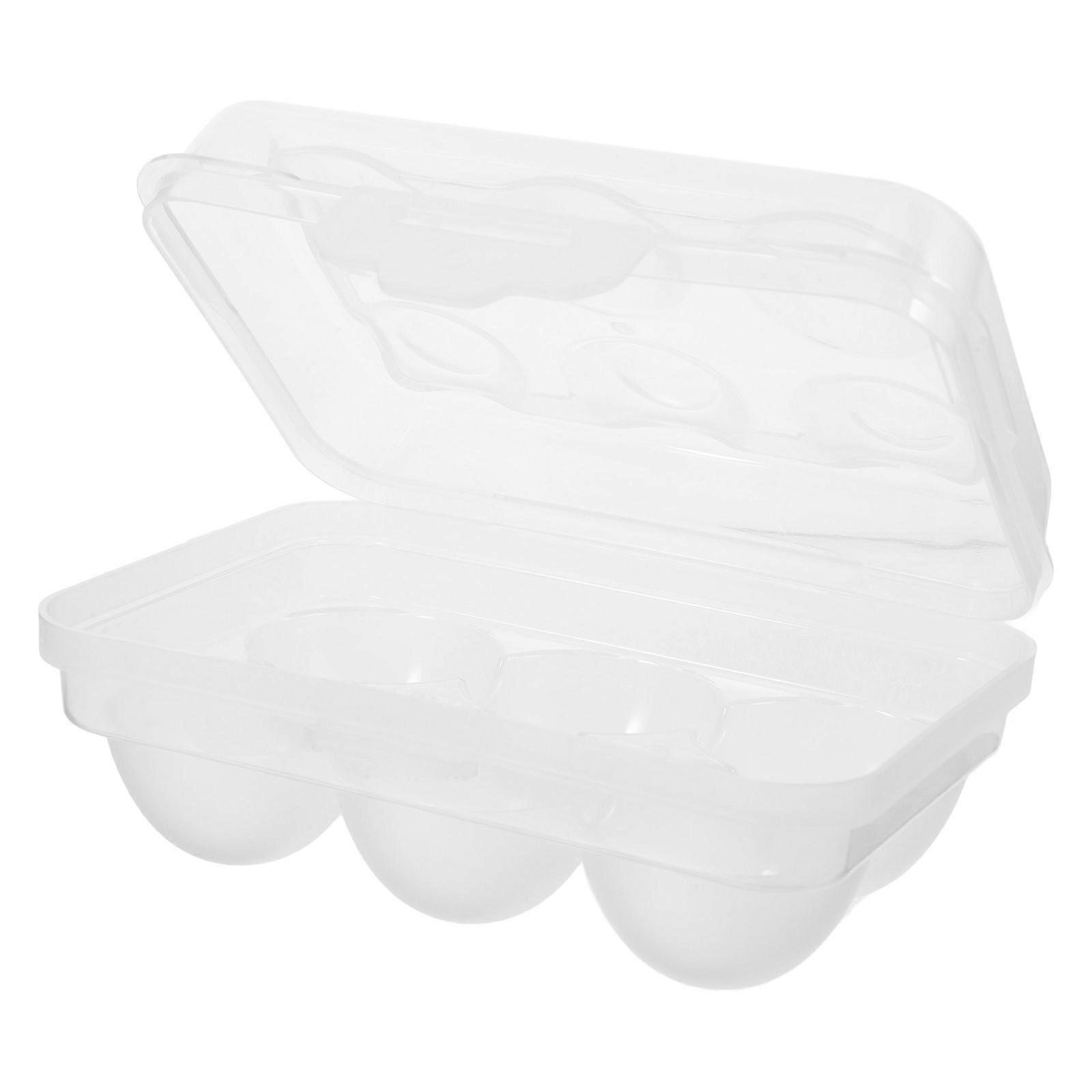 Plastic Egg Holder for Storage with Lid Transparent Portable Container