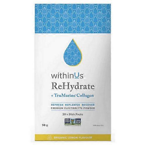 WithinUs Rehydrate Collagen Box Lemon, 20 Count