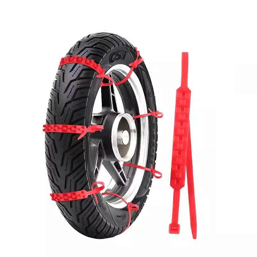 Motorcycle Snow Chains for Honda CRF250X 20042017 Adjustable AntiSkid Reusable 30Pcs Red