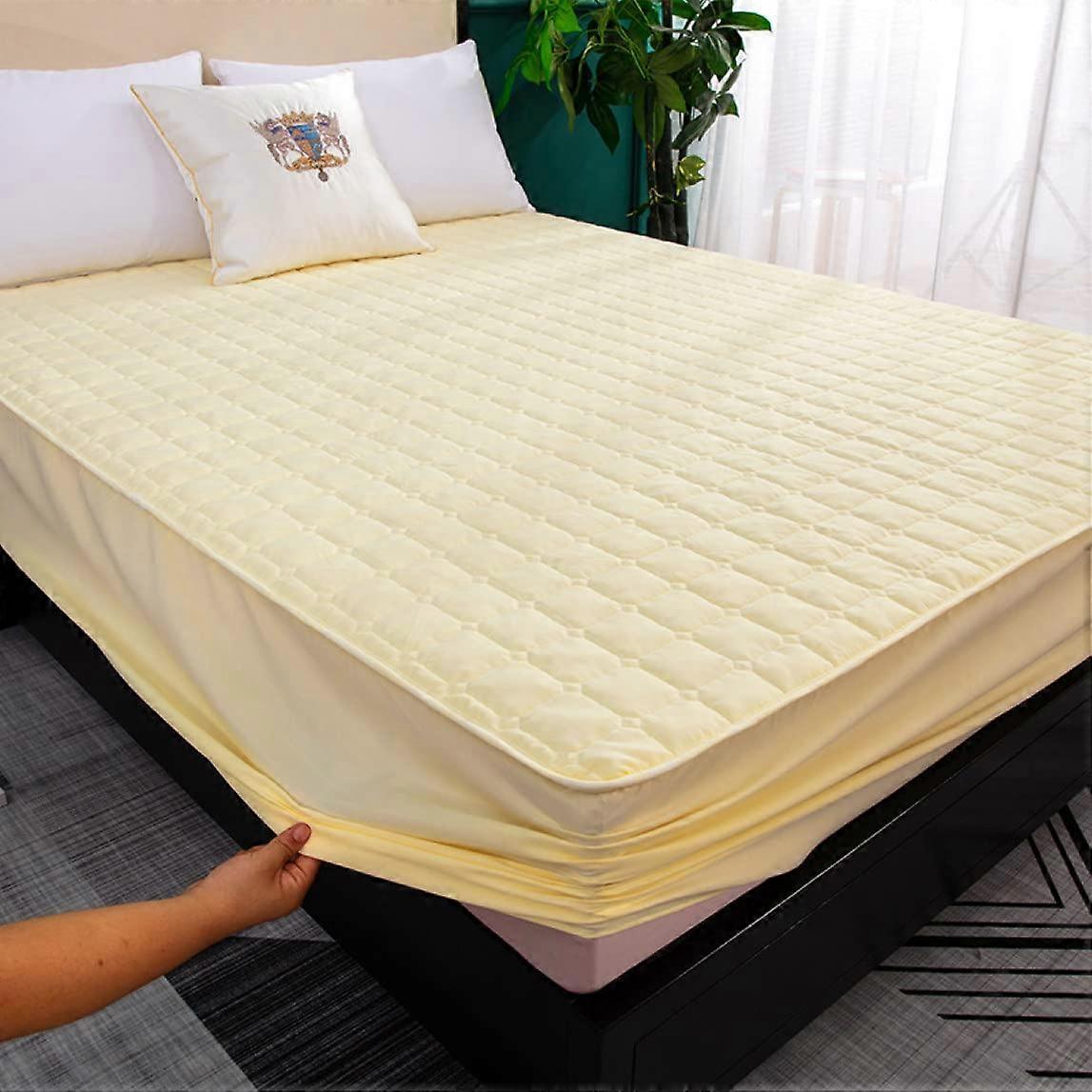 Waterproof Mattress Protector Single Size 90x200cm Breathable Polyester Fitted Bed Sheet
