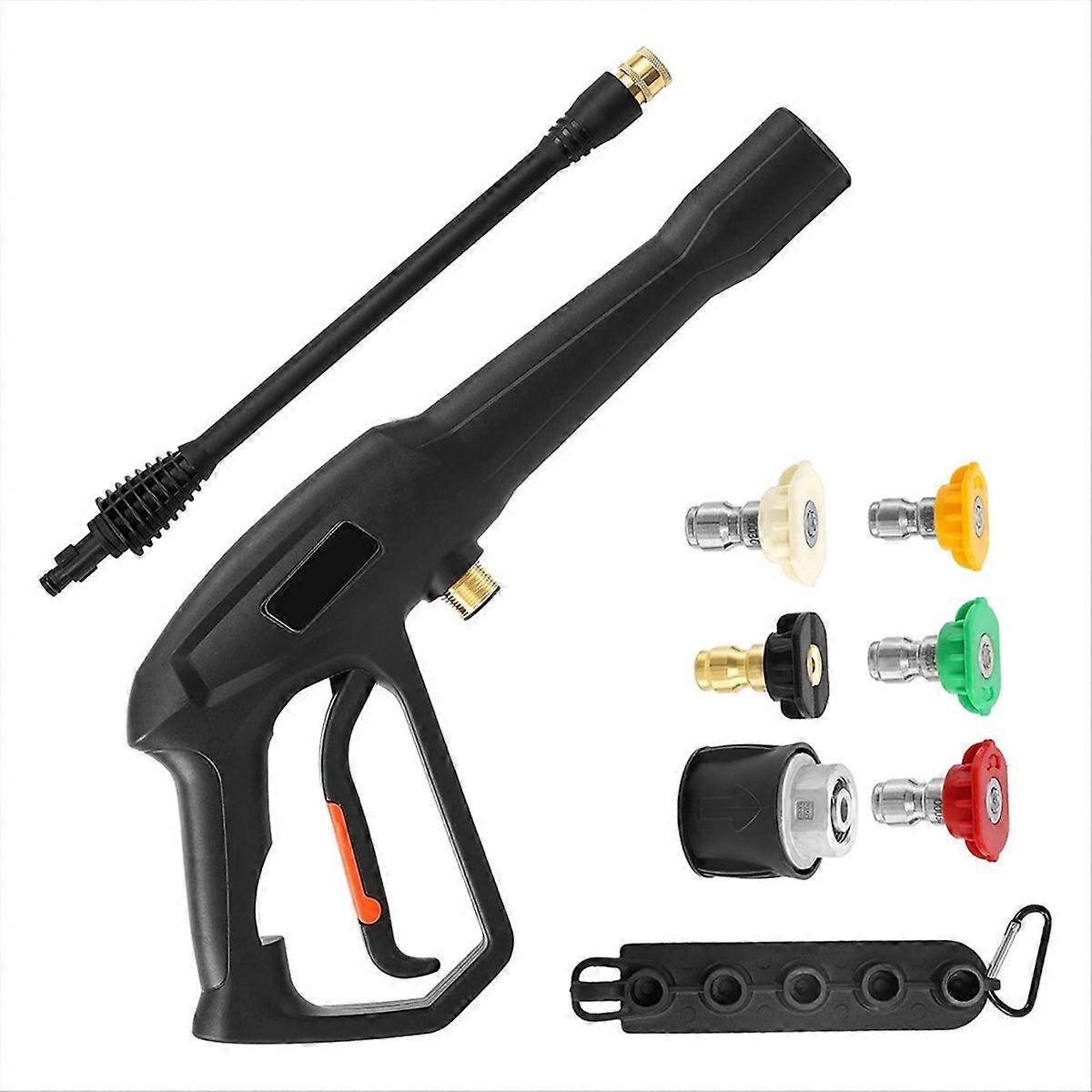 High-pressure cleaninggun with replacement extension rod