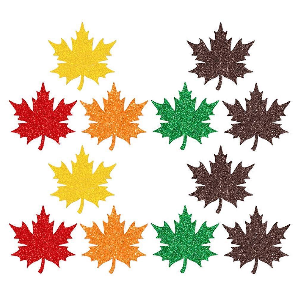 Thanksgiving Disposable Placemats with Writeable Maple Leaf Cards for Dining Table Decor Multi Color 20pcs