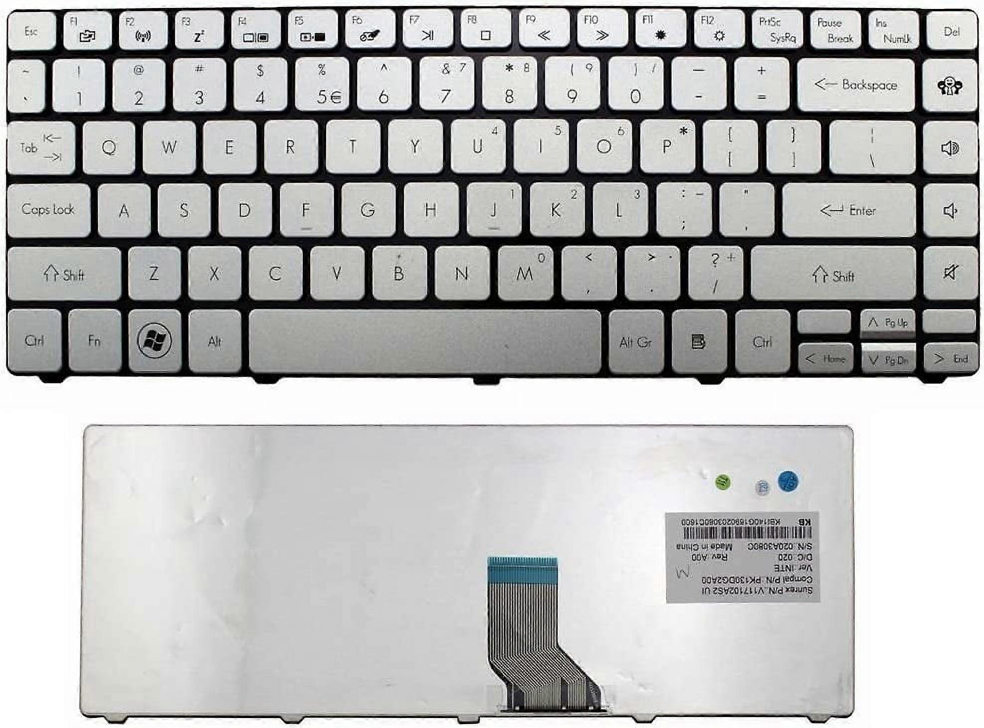 New Laptop Keyboard Replacement for Gateway NELA0 Keyboard US Layout Silver Color