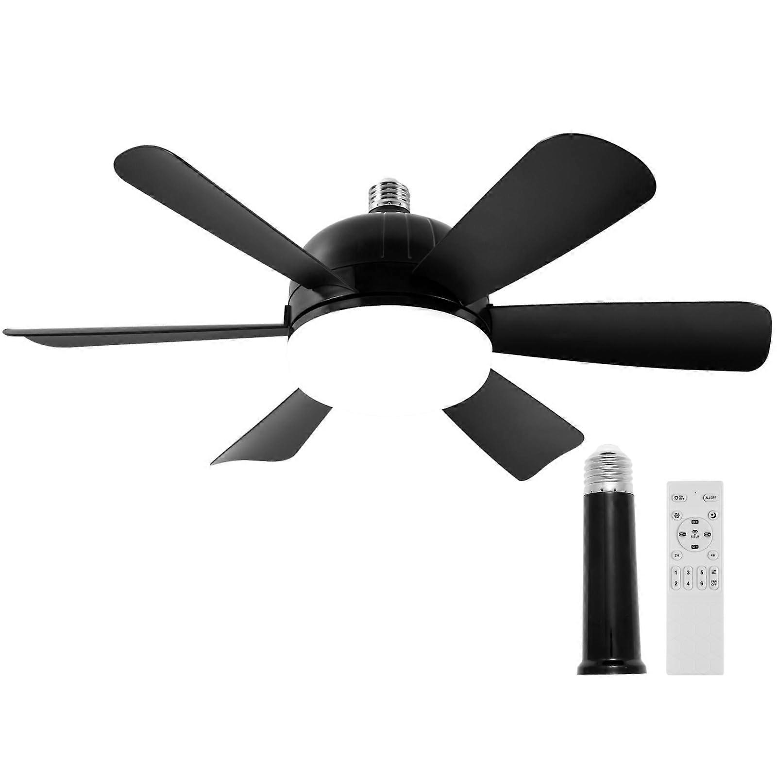 Ceiling Fan with Light and Remote Control, 17.8in LED, 3 Colors, 6 Speeds, E26 Base for Bedroom