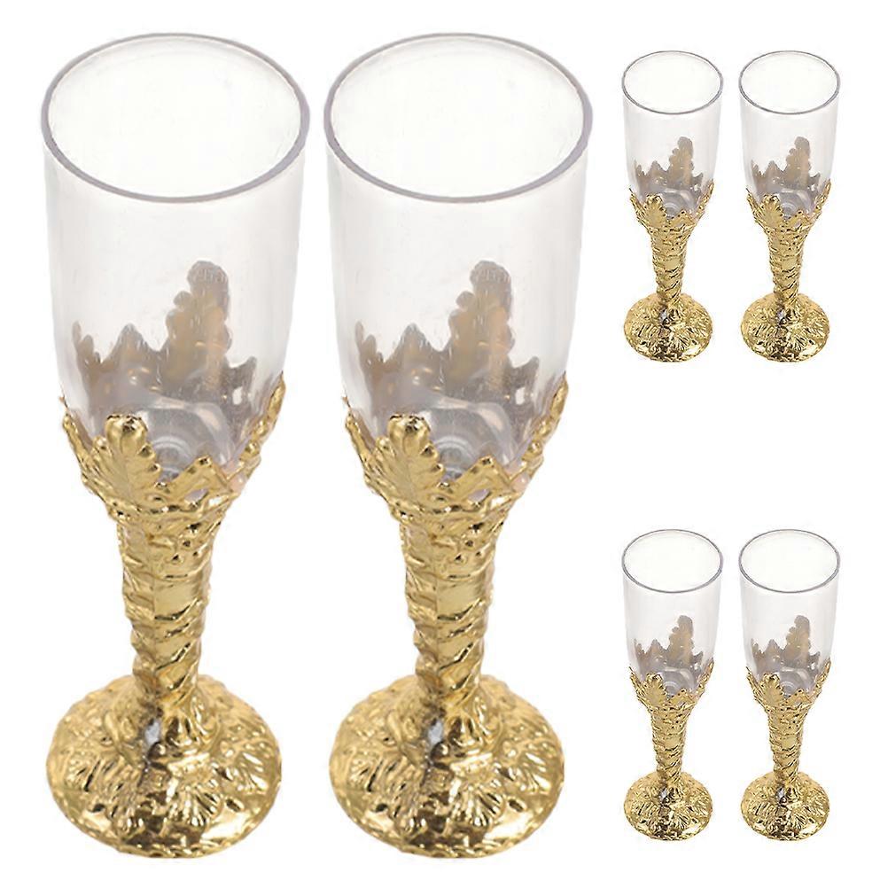 Vintage Style Reusable Goblets for Party Drinking 6Pcs Decorative Wine Cups