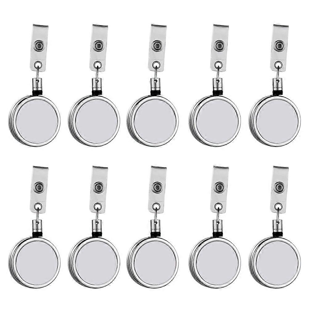 10PCS Sublimation Blank Keychain Metal Heat Transfer Keychain Blank Board Key Rings for DIY Sublimation 40mm