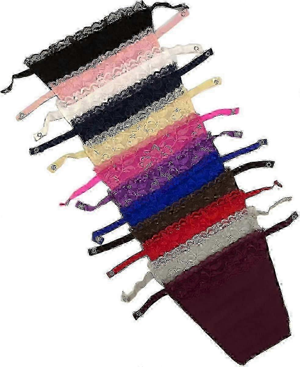 12pcs κυρία δαντέλα κλιπ-on Mock Camisole bra ένθετο επικάλυψη σεμνότητα πίνακα γιλέκο δώρο