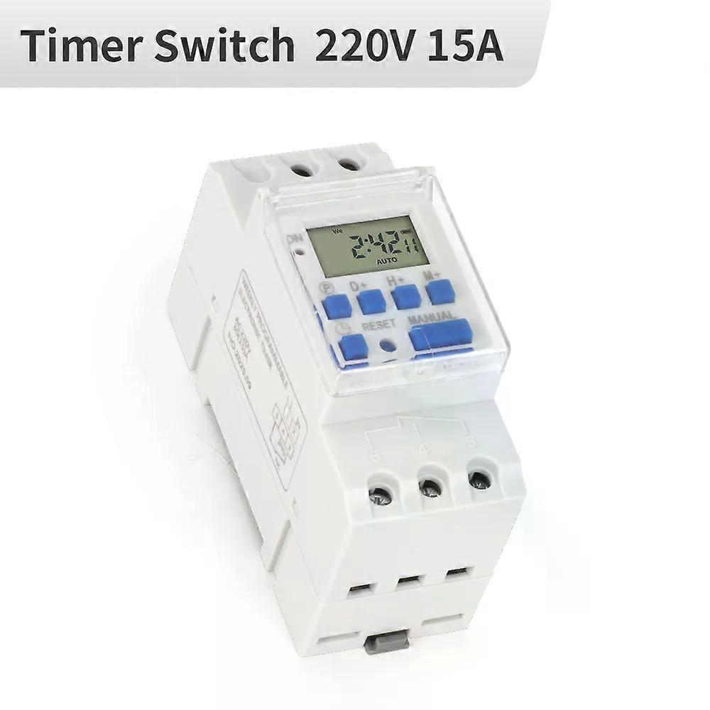 TNCE  Timer Switch 15A  Weekly 7 Days Digital LCD Weekly Programmable Digital Timer Switch Time Relay Timer Controller