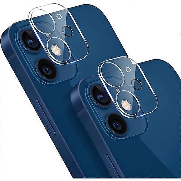[2-PACK] Tempered Glass Camera Lens Protector compatible with iPhone 12 - Clear