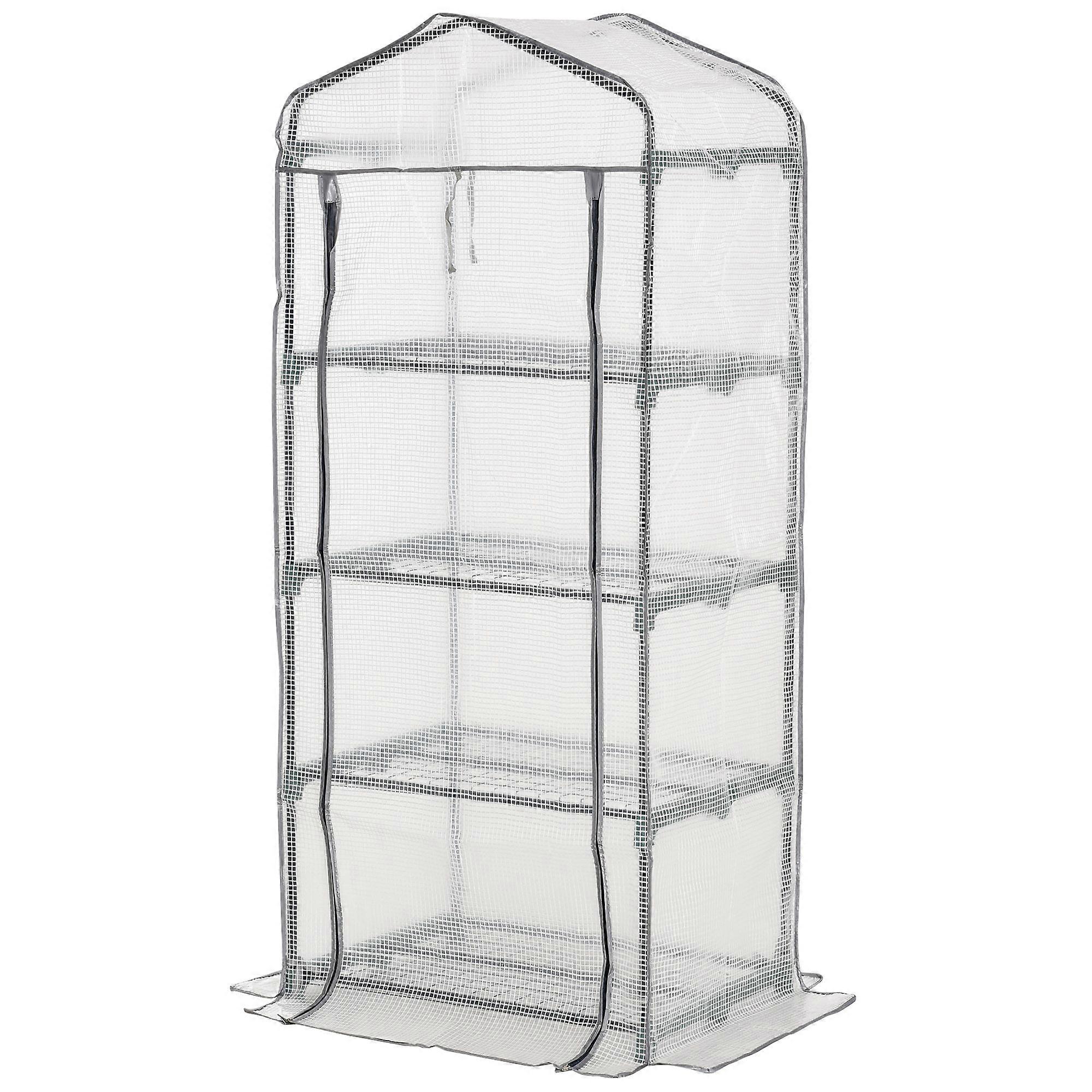4 Tier Compact Mini Greenhouse with PE Cover