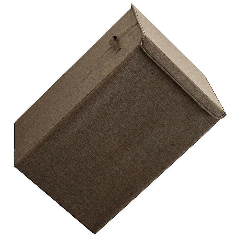 Rectangular Laundry Storage Basket Dirty Clothes Hamper For General Users With Easy Carry Handle In Coffee 1Pack
