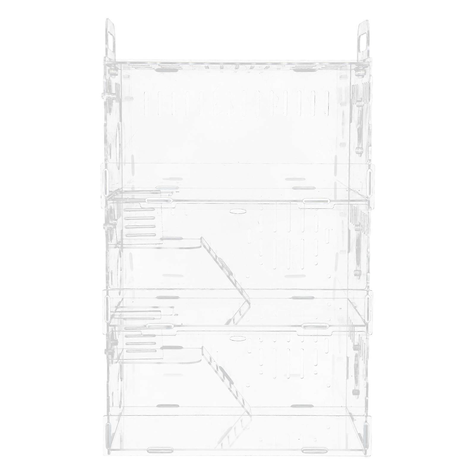1Pcs Transparent Acrylic Hamster Cage for Small Pets Comfortable House
