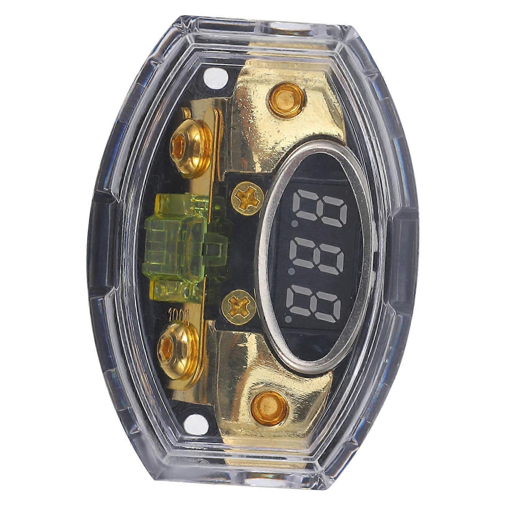 Car Audio Fuse Holder with Digital Display and Multiple Circuit Protection Compatible with Amplifiers