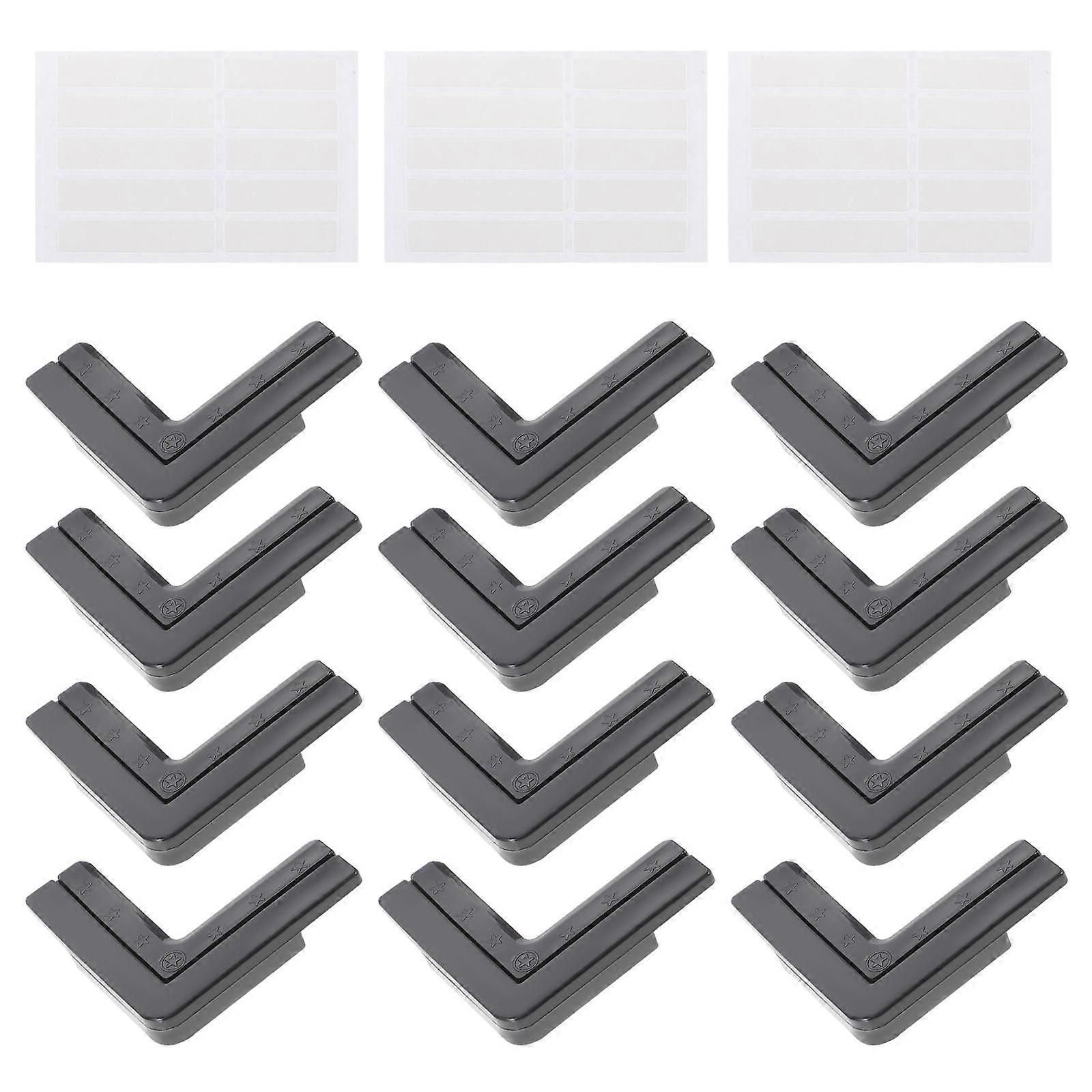 Sharp-Corner Guards Cuttable Edge Protectors for 12Pcs Window Use in Black