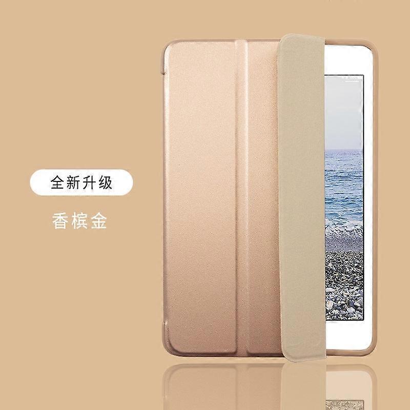 Case For Ipad 9.7" Gold Tri-folding Stand Full Soft For Air1/air2/2017/2018 9.7"