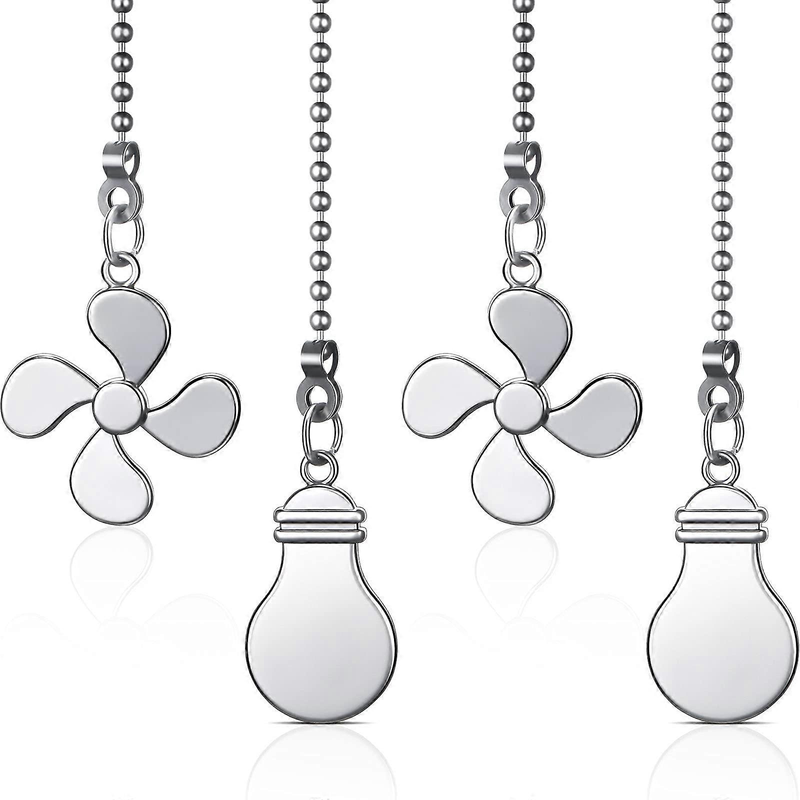 Ceiling Fan Pull Chain Extender Set 12 Inch Decorative Retro RustResistant Alloy for Light and Fan