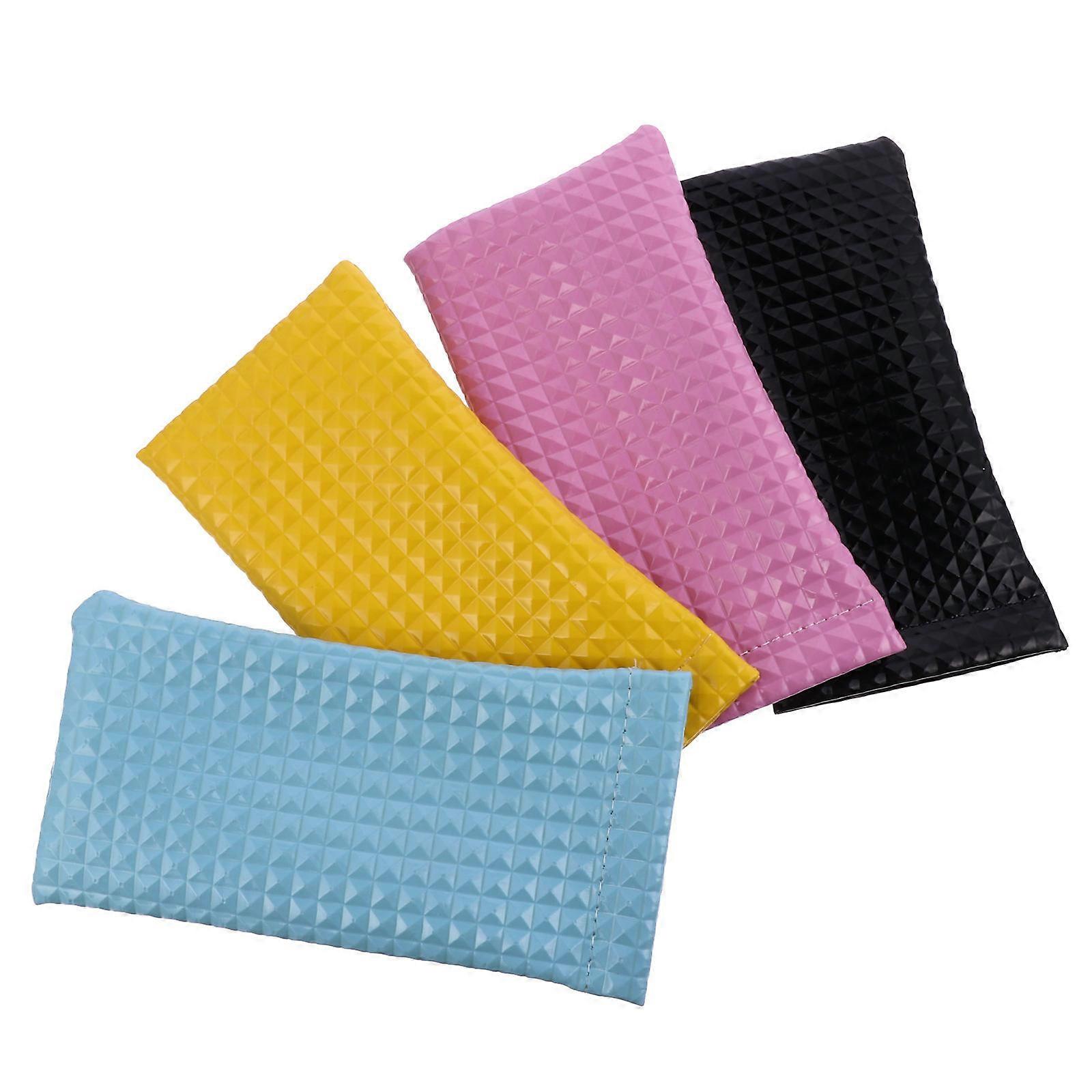 Portable Sunglasses Case Eyeglasses Pouch for Storage Use 4Pcs Assorted Color